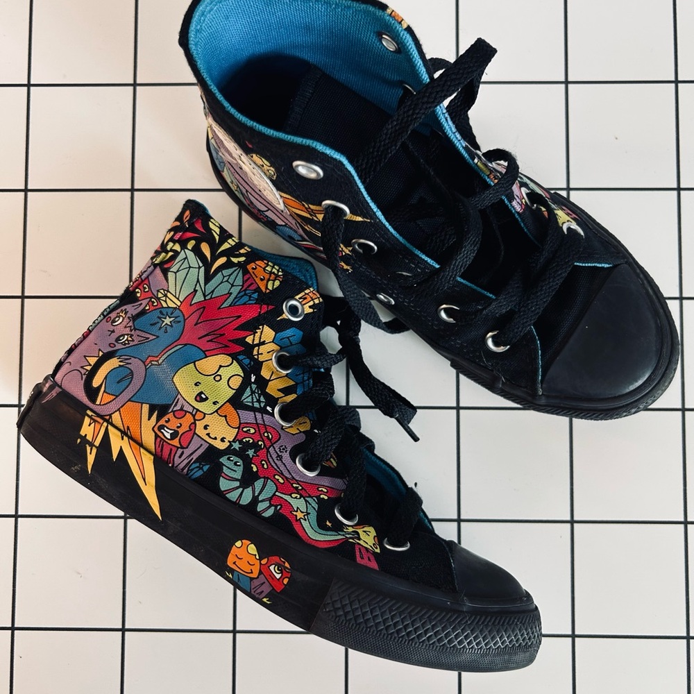 Converse Black High-Top Sneakers with Canvas Upper